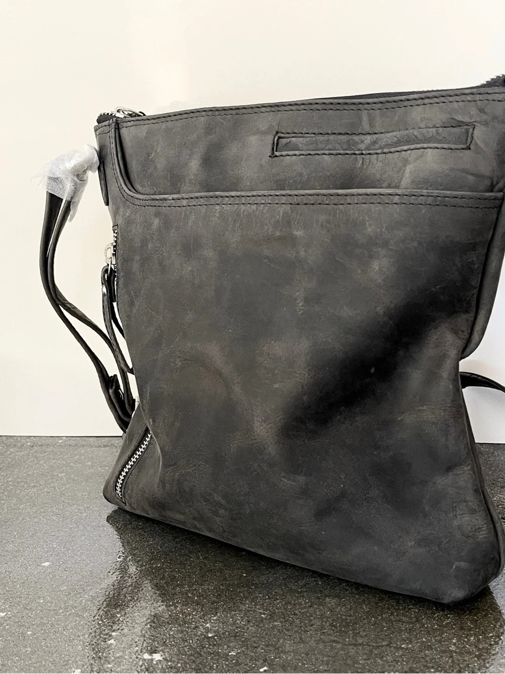 Oak Leather Crossbody Bag with Zip Accent and iPhone pocket. New with Tags.